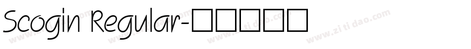 Scogin Regular字体转换